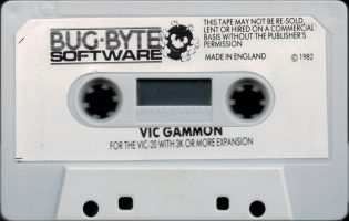 Bug Byte VIC 20 Backgammon Cassette