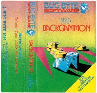 Bug Byte VIC 20 Backgammon Label